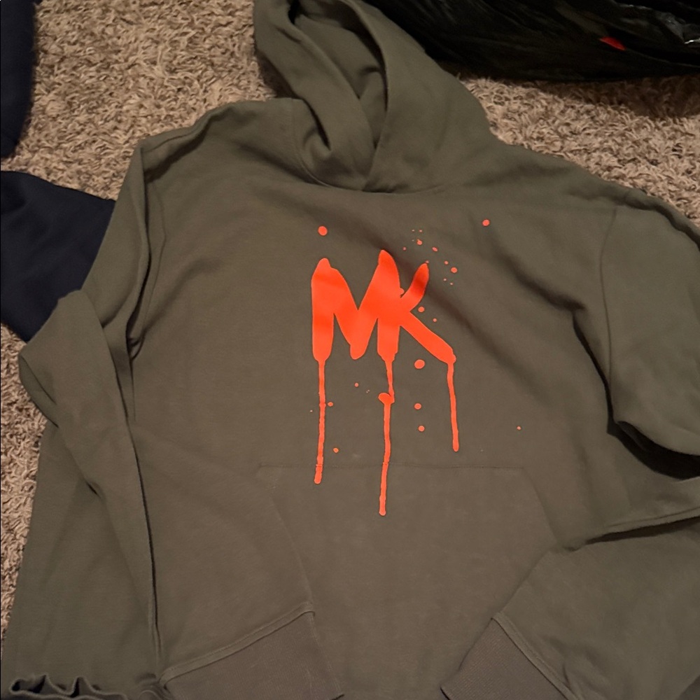 Michael Kors Olive and Orange Men's Hoodie